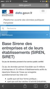 Vérifier l'identité SIREN de l'entreprise